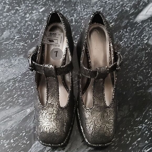 BRAND NEW CIRCUS NY by SAM EDELMAN KAY WOMEN'S PEWTER FLORAL PUMP - Picture 3 of 15